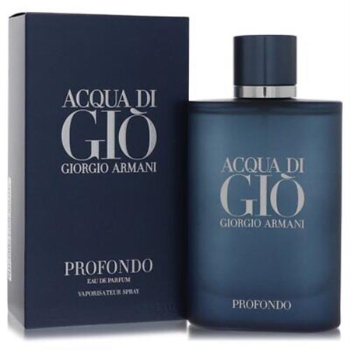 Acqua Di Gio Profondo by Giorgio Armani Eau De Parfum Spray 4.2 oz For Men