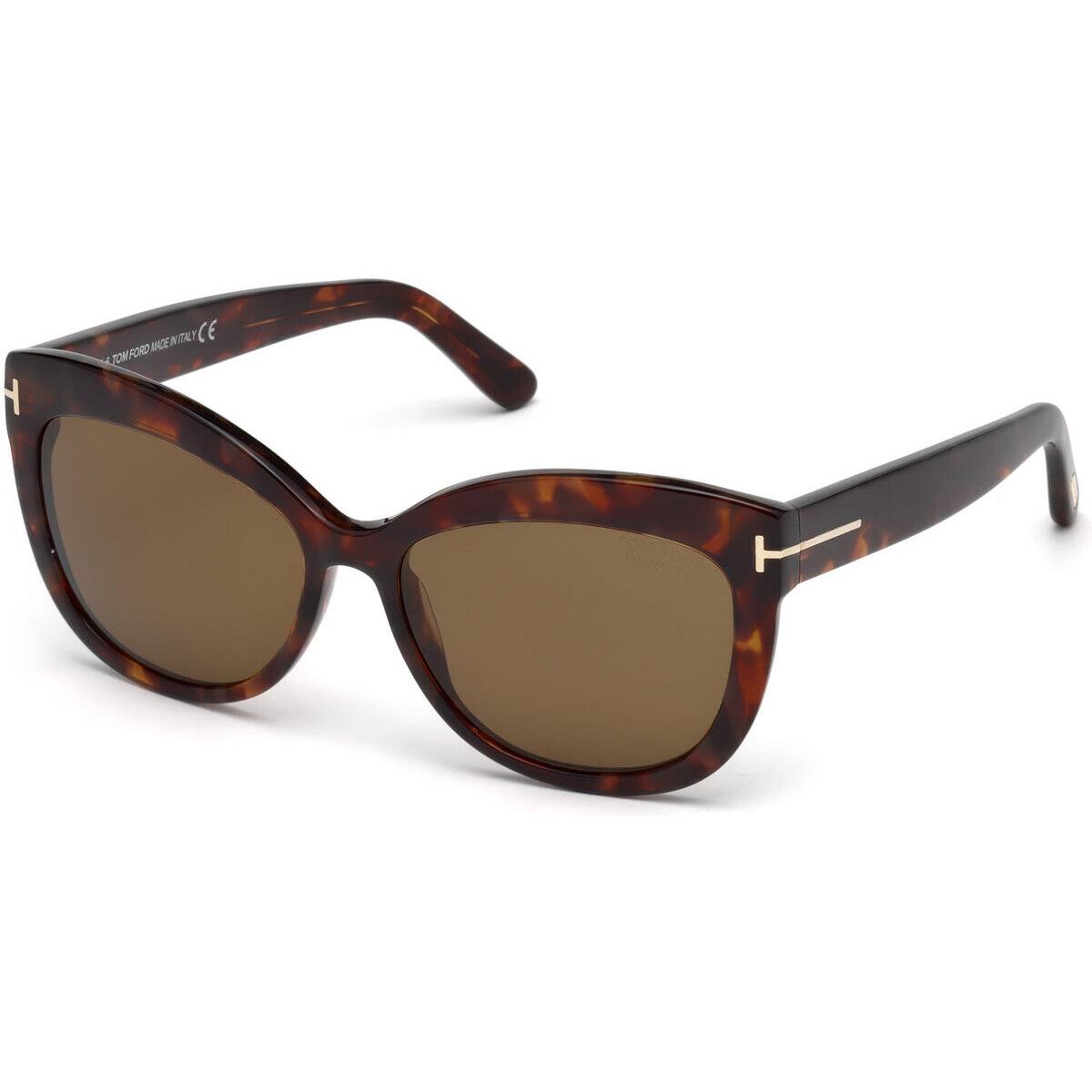 Tom Ford FT0524 Alistair Sunglasses Shiny Red Havana Brown Polarized 56mm