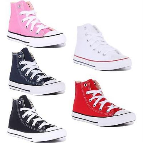 Converse Ashi Core Kids Lace Up High Top Sneakers In Colours Size US 10 - 3