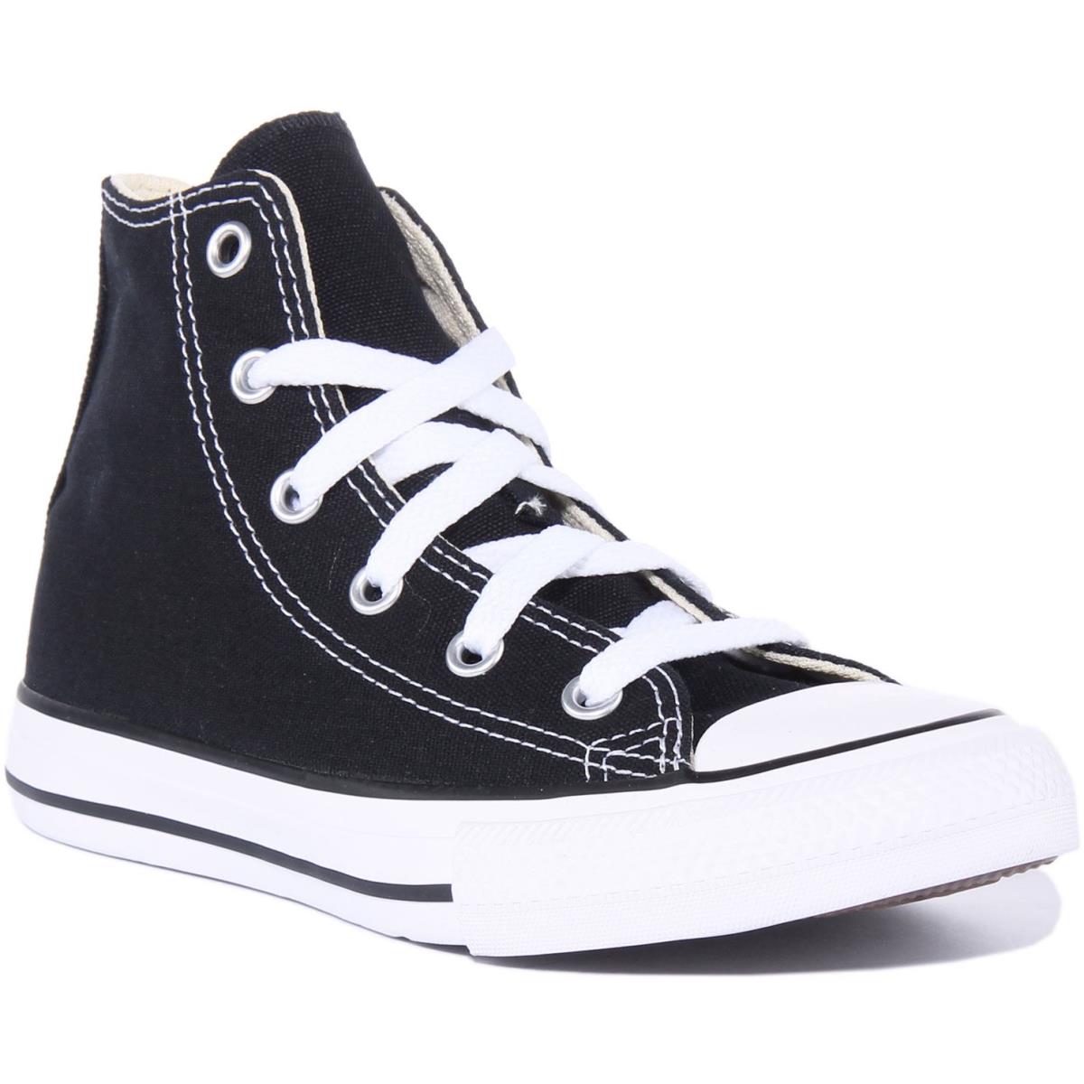 Converse Ashi Core Kids Lace Up High Top Sneakers In Colours Size US 10 - 3 BLACK