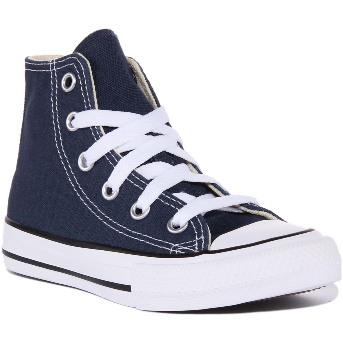 Converse Ashi Core Kids Lace Up High Top Sneakers In Colours Size US 10 - 3 NAVY