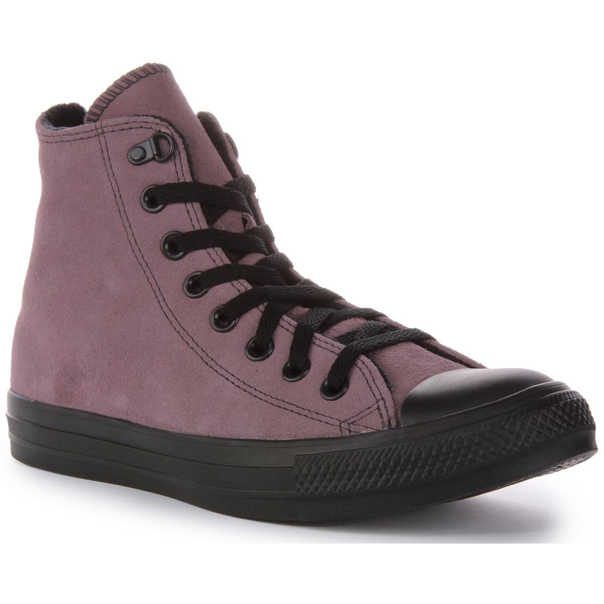 Converse A05612C All Star Winter Fit Suede Fax Fur Trainer Purple US 4 - 13