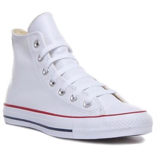 Converse 132169 Ct As Unisex High Leather Sneakers In White Size US 3 - 12