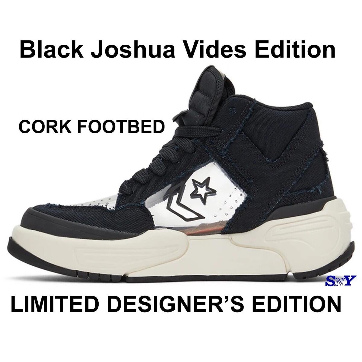 Converse Black Joshua Vides Edition Weapon CX High Top Men`s Sneaker Lightweight - Black
