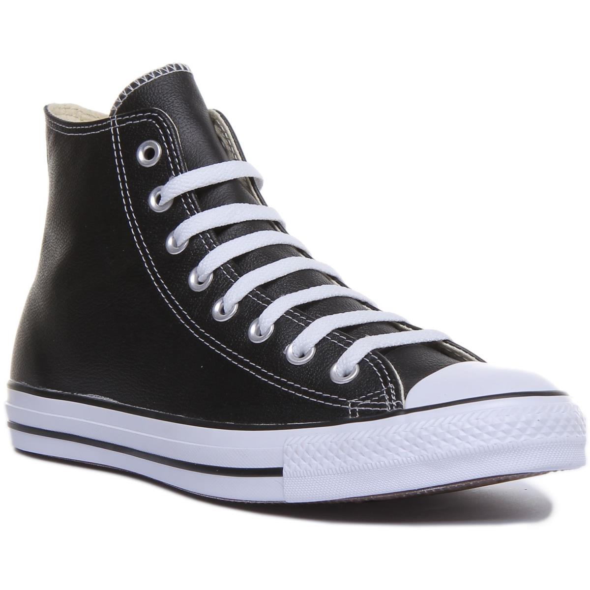 Converse 132170 Ct As Hi Unisex Leather Sneakers In Black Size US 3 - 12 Black