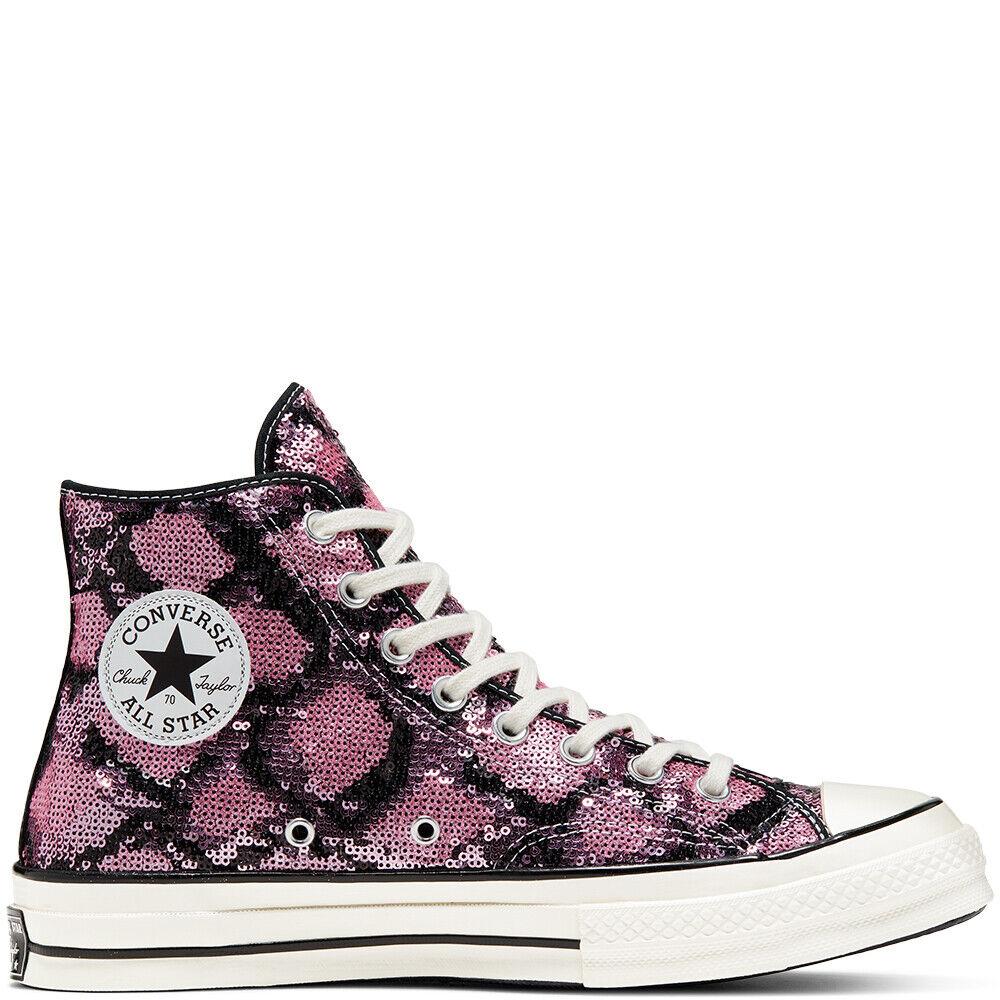 Converse Chuck Taylor All Star Snakequins Chuck 70 Hi Light Orchid/egret 166560c - Pink