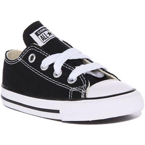 Converse Aslo Core Infants Lace Up Low Top Sneakers In Black Size US 4 - 10