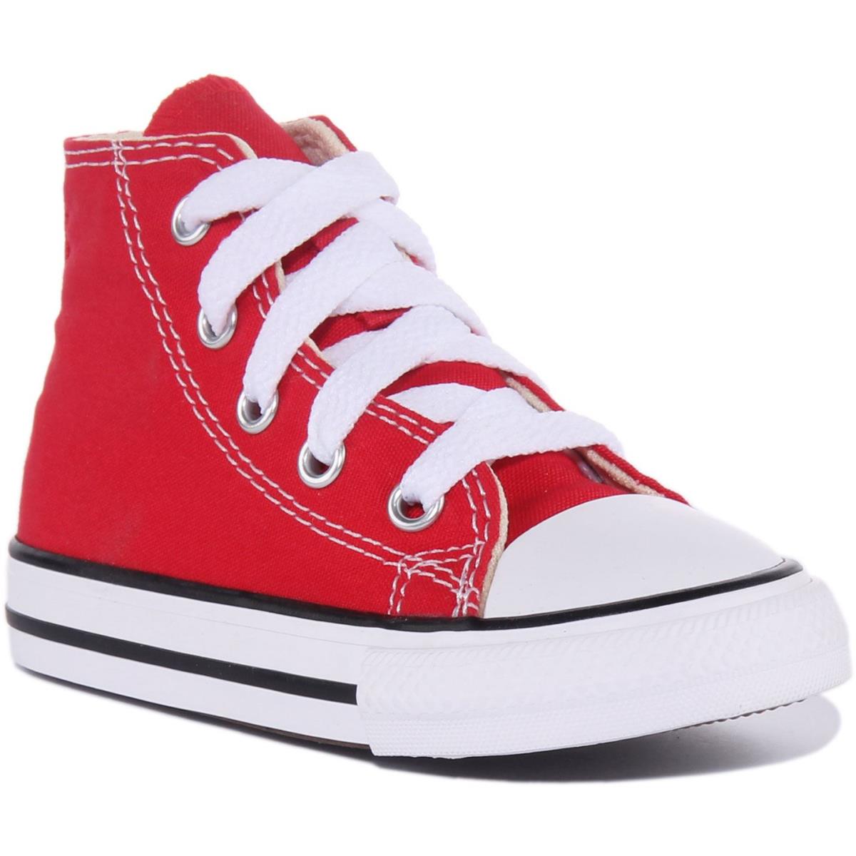 Converse Ashi Core Infants Lace Up High Top Sneakers In Red Size US 3 - 10