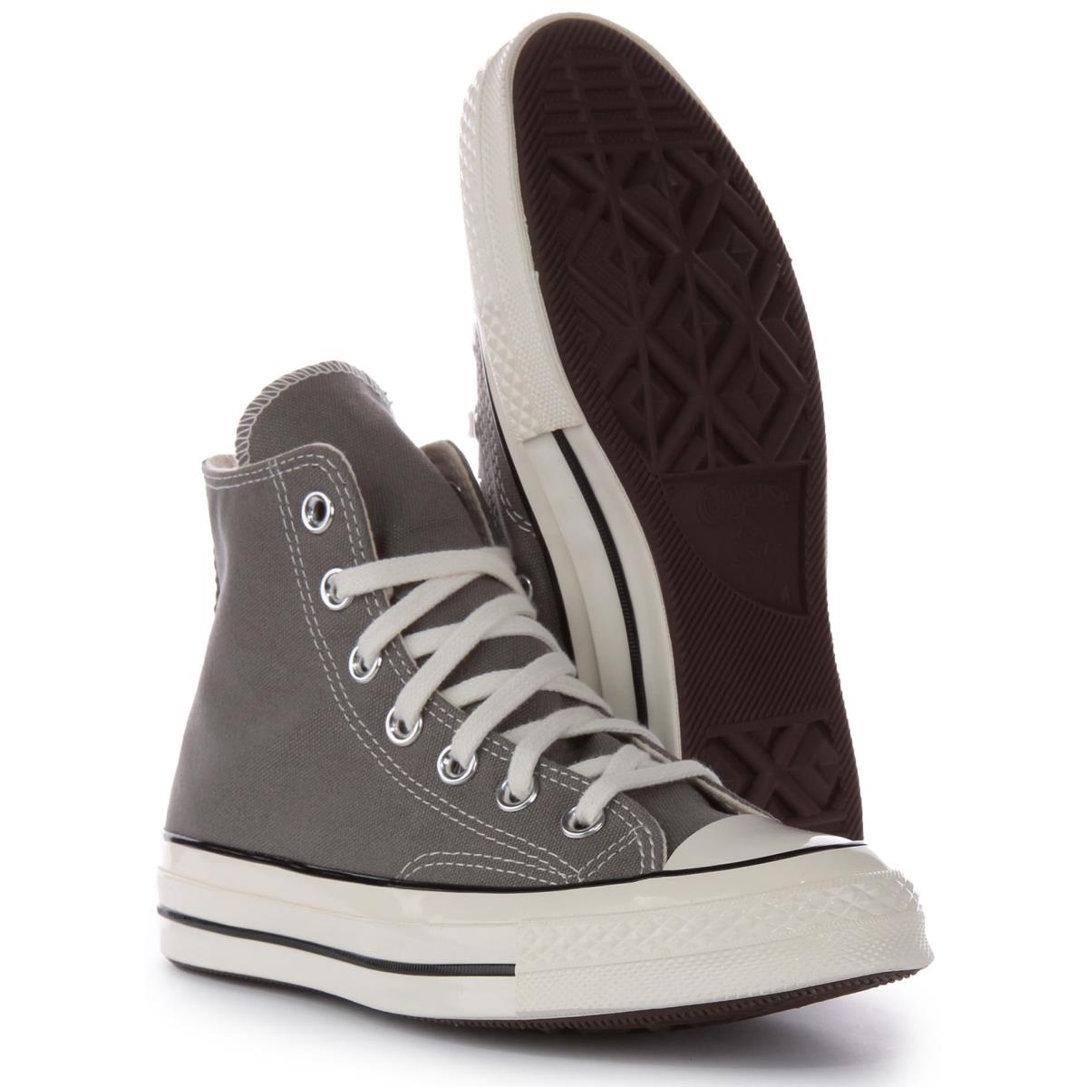 Converse A05584C Chuck 70 Hi Top Lace Up Canvas Trainer Grey US 3 - 13 - GREY