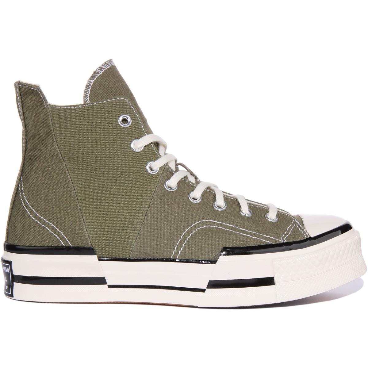 Converse A01362C Chuck 70 Plus Hi Unisex Canvas Hi Sneaker In Olive Size US 7-12