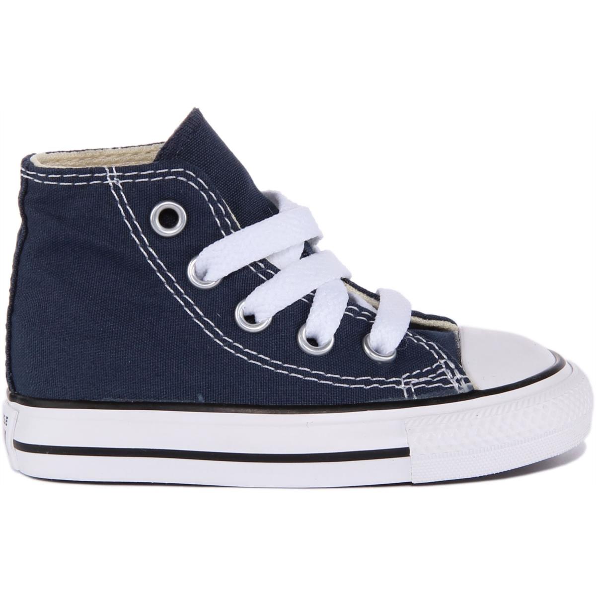 Converse Ashi Core Infants Lace Up High Top Canvas Sneaker In Navy Size US 3 - 9 - NAVY