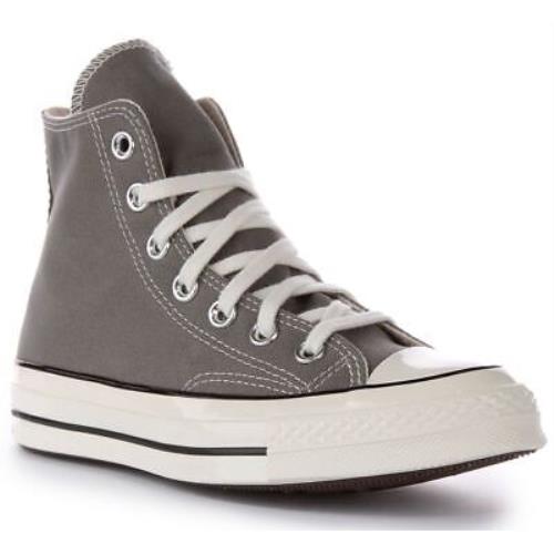 Converse A05584C Chuck 70 Hi Top Lace Up Canvas Trainer Grey US 7 - 13 - GREY