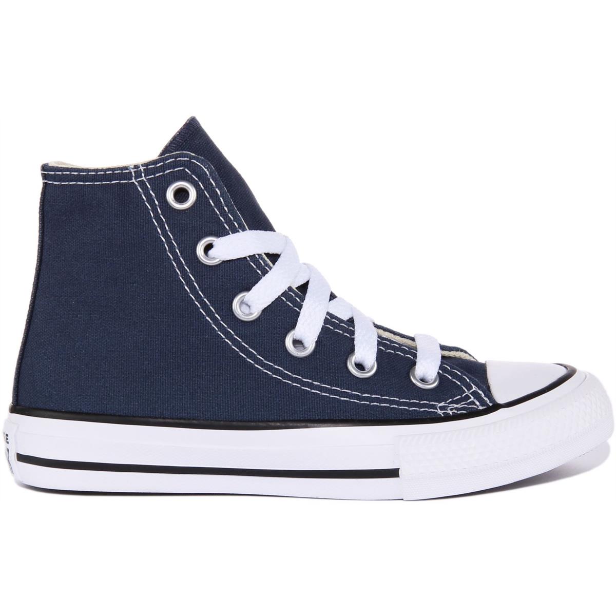 Converse Ashi Core Kids Lace Up High Top Sneakers In Navy Size US 10 - 3