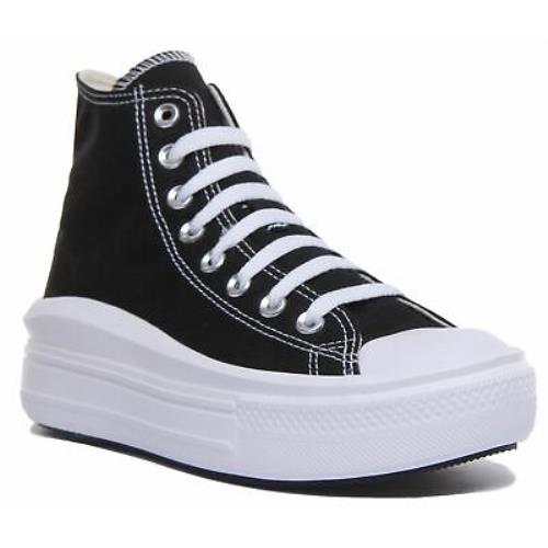 Converse 568497C In Black White Ct As Movie Elivated Sole Hi Size US 5 - 11