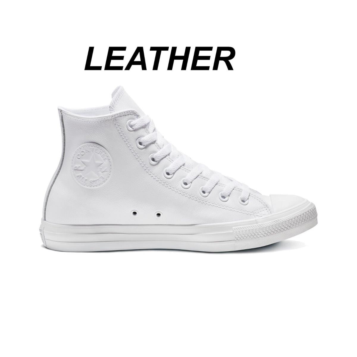 Converse Men s Chuck Taylor All Star Luxe Leather Hi Top Sneaker Rubber Outsole SporTipTop