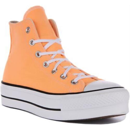 Converse A03052C Lift Hi Elevator Platform Orange Womens US 5 - 10