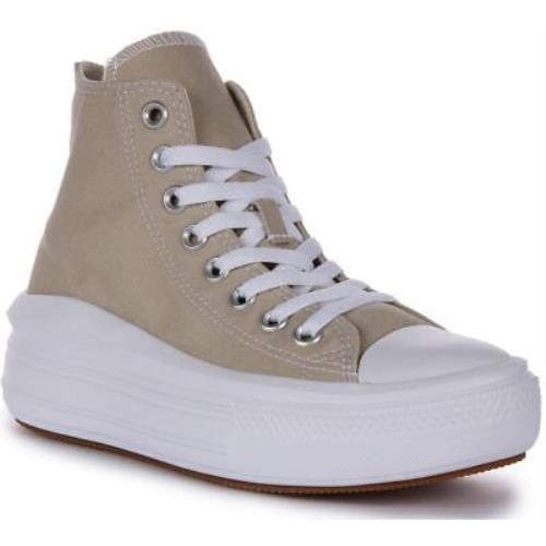 Converse A04365C Chuck Taylor All Star Move Hi Platform Stone Womens US 4 - 9 - STONE