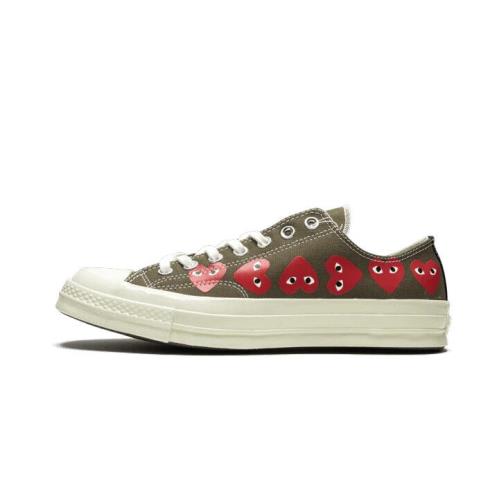 162976C Comme Des Garcons Play Converse Chuck 70 Multi Heart Sneakers - Green
