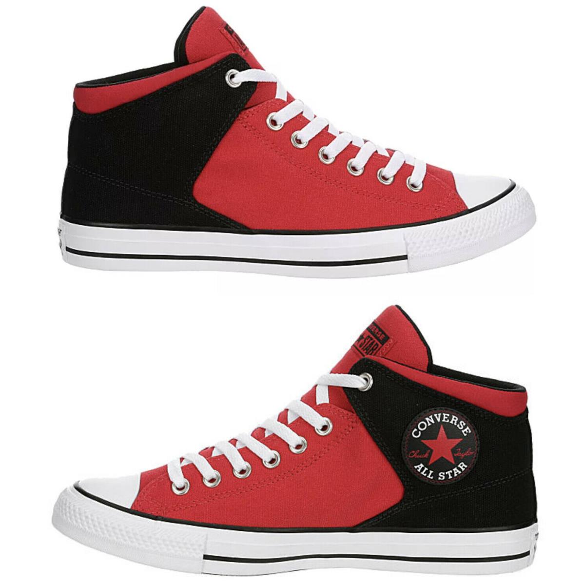 Converse Mens Chuck Taylor All Star High Street High Top Sneaker - Red Black - Black