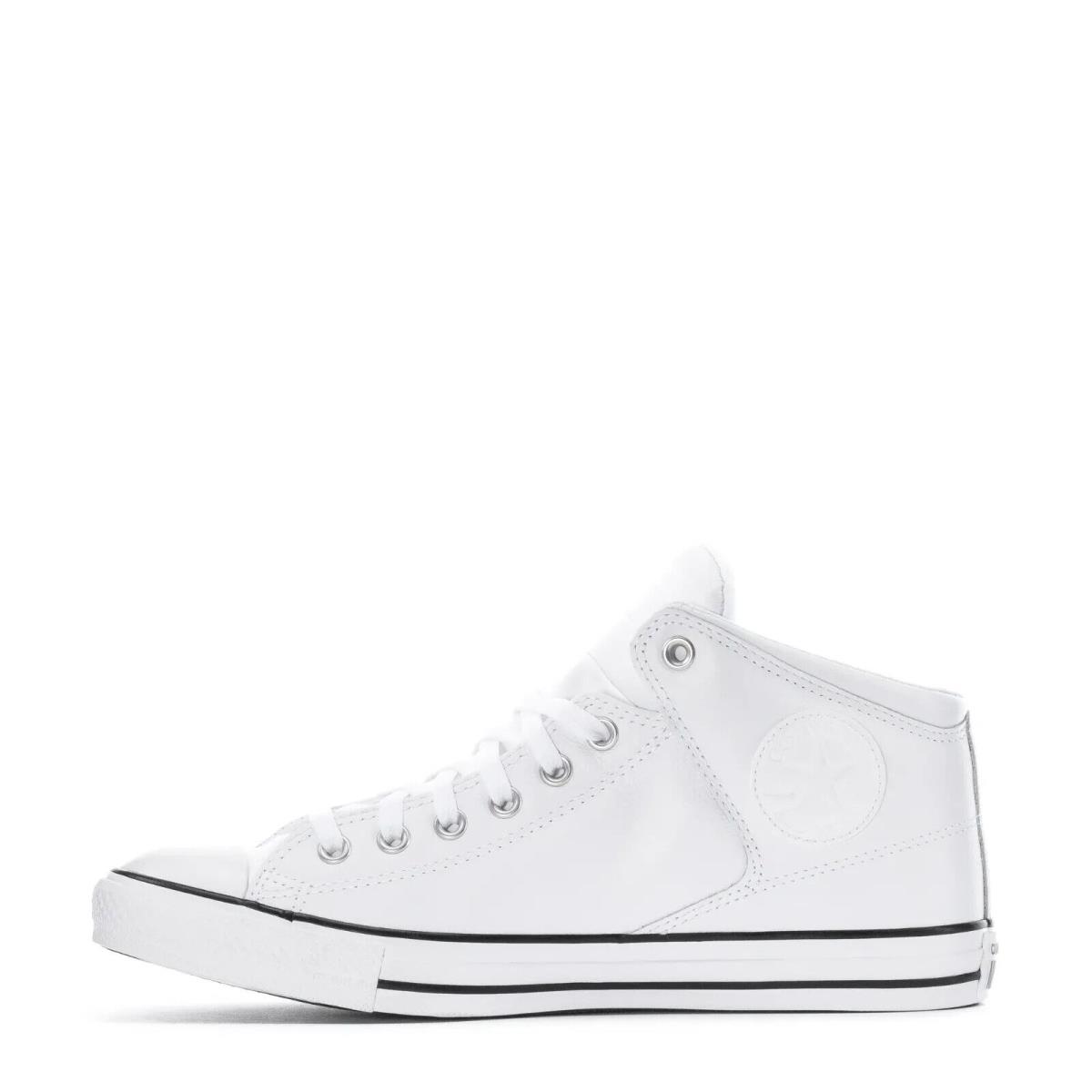 Converse Mens Chuck Taylor All Star High Street Mid Sneaker Leather White - White