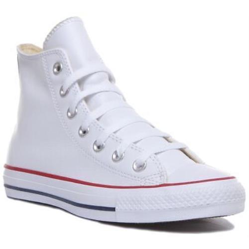 Converse 132169 Ct As Hi Unisex Leather Sneakers In White Size US 3 - 12