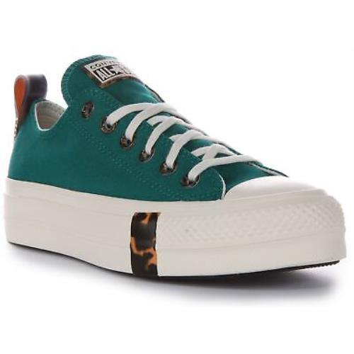 Converse A05288C Chuck Taylor All Star Platform Lace Up Tortoise Teal US 3 - 10 - TEAL