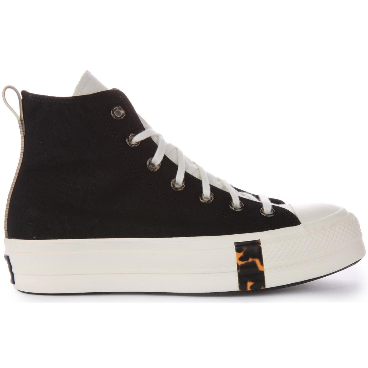 Converse A05257C All Star Lift Platform Tortoise Black White Womens US 5 - 10 - BLACK WHITE