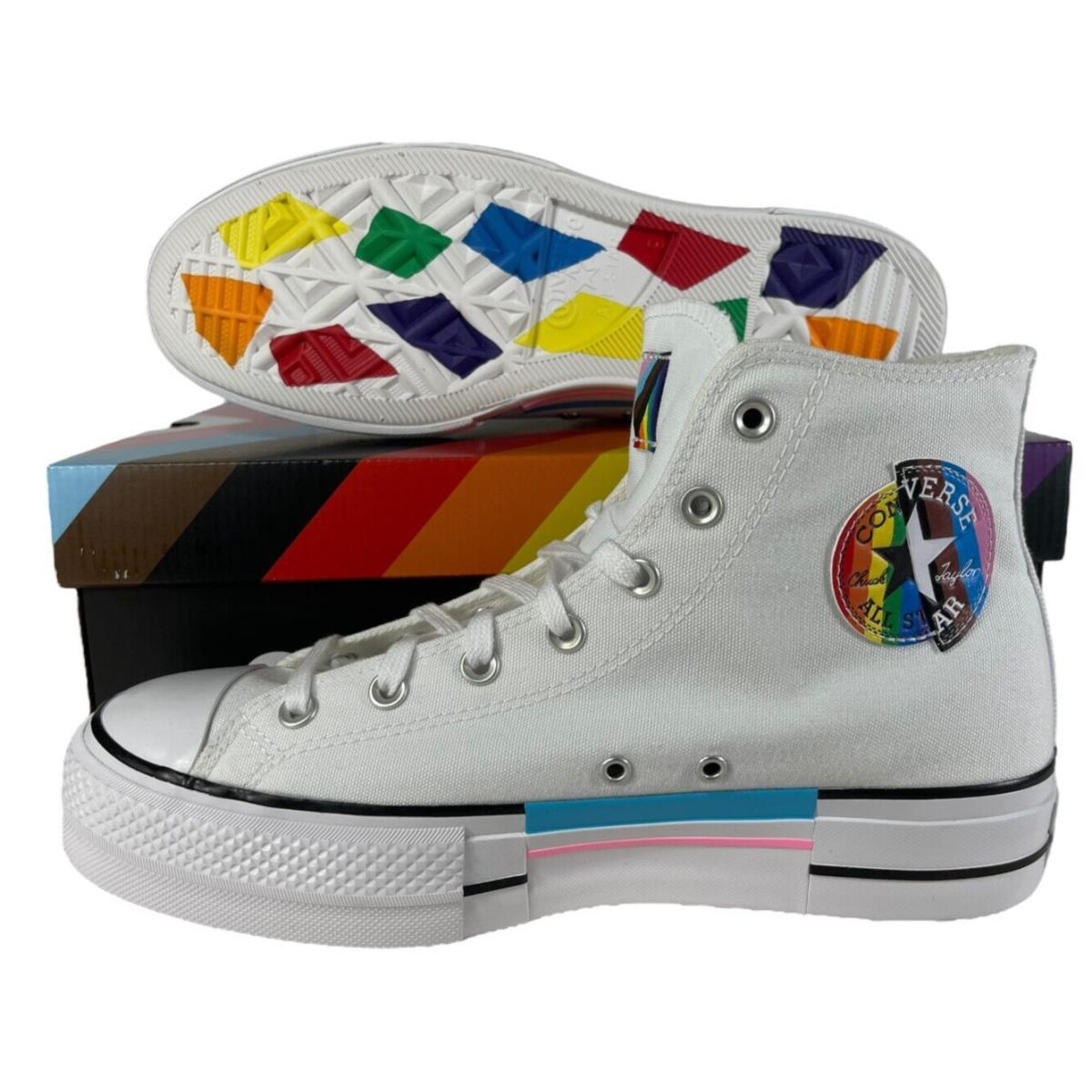 Converse Chuck Taylor Lift Platform Sneaker Hi Pride A06031C 9 Men 11 Women