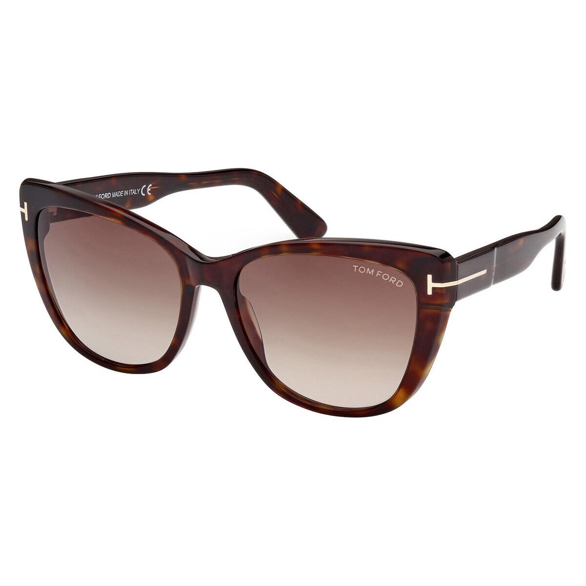 Tom Ford FT0937 Nora Sunglasses Shiny Classic Dark Havana Gradient Roviex 57mm - Frame: Shiny Classic Dark Havana / Gradient Roviex, Lens: Gradient Roviex