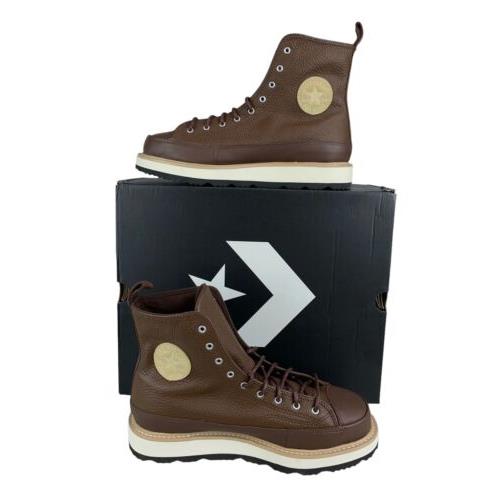 Converse Chuck Taylor Crafted Boot Hi Brown Leather Mens Size 9 162354C
