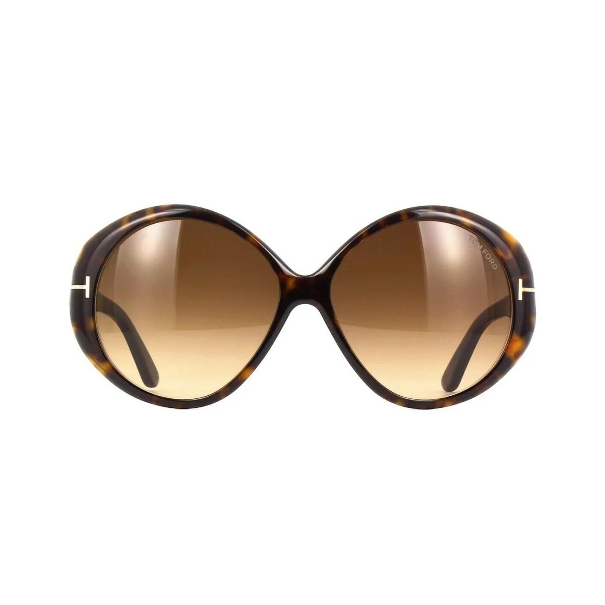 Tom Ford Terra FT 0848 Dark Havana/brown Shaded 52F Sunglasses