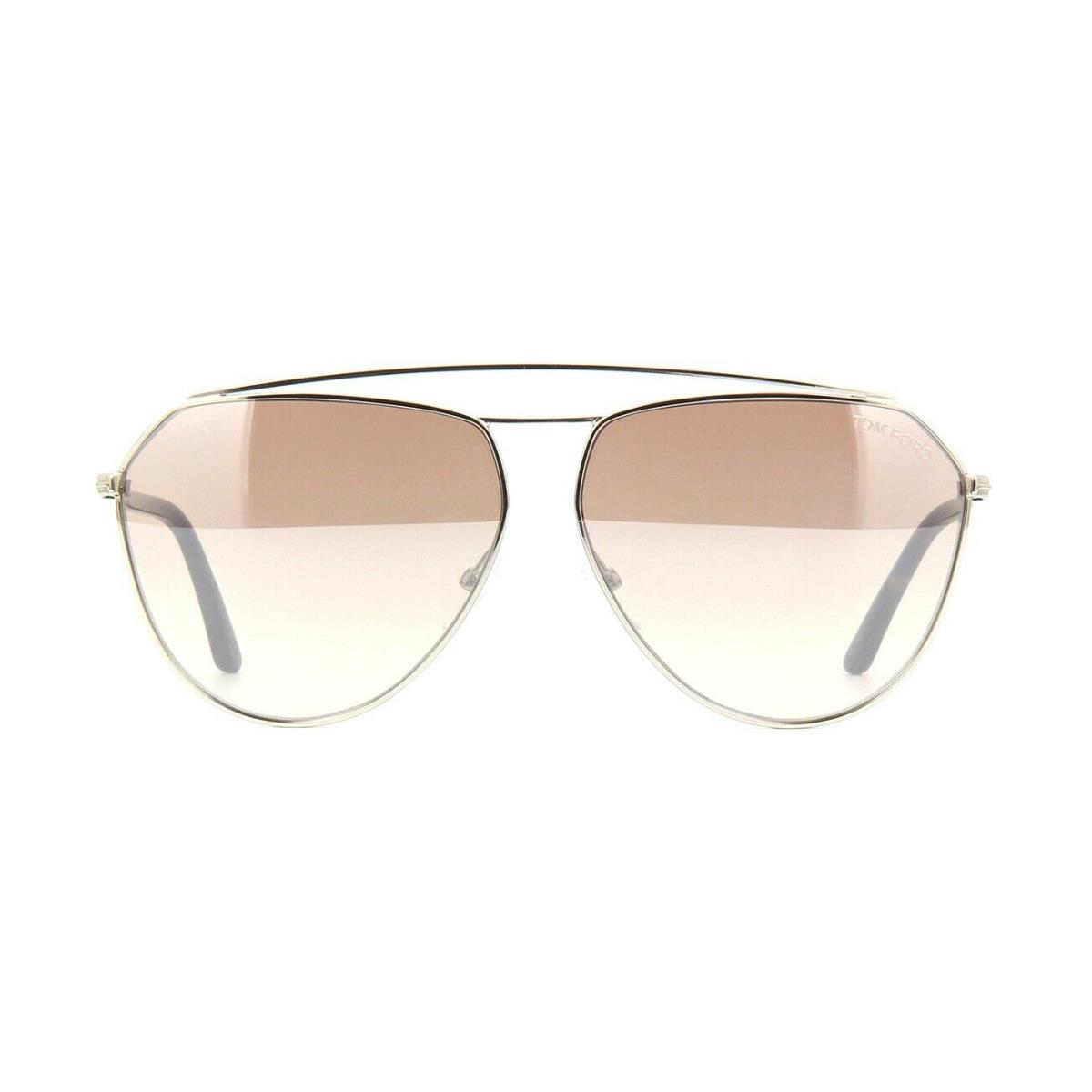 Tom Ford Binx FT 0681 Silver Havana/brown Shaded Silver Mirror 16G Sunglasses