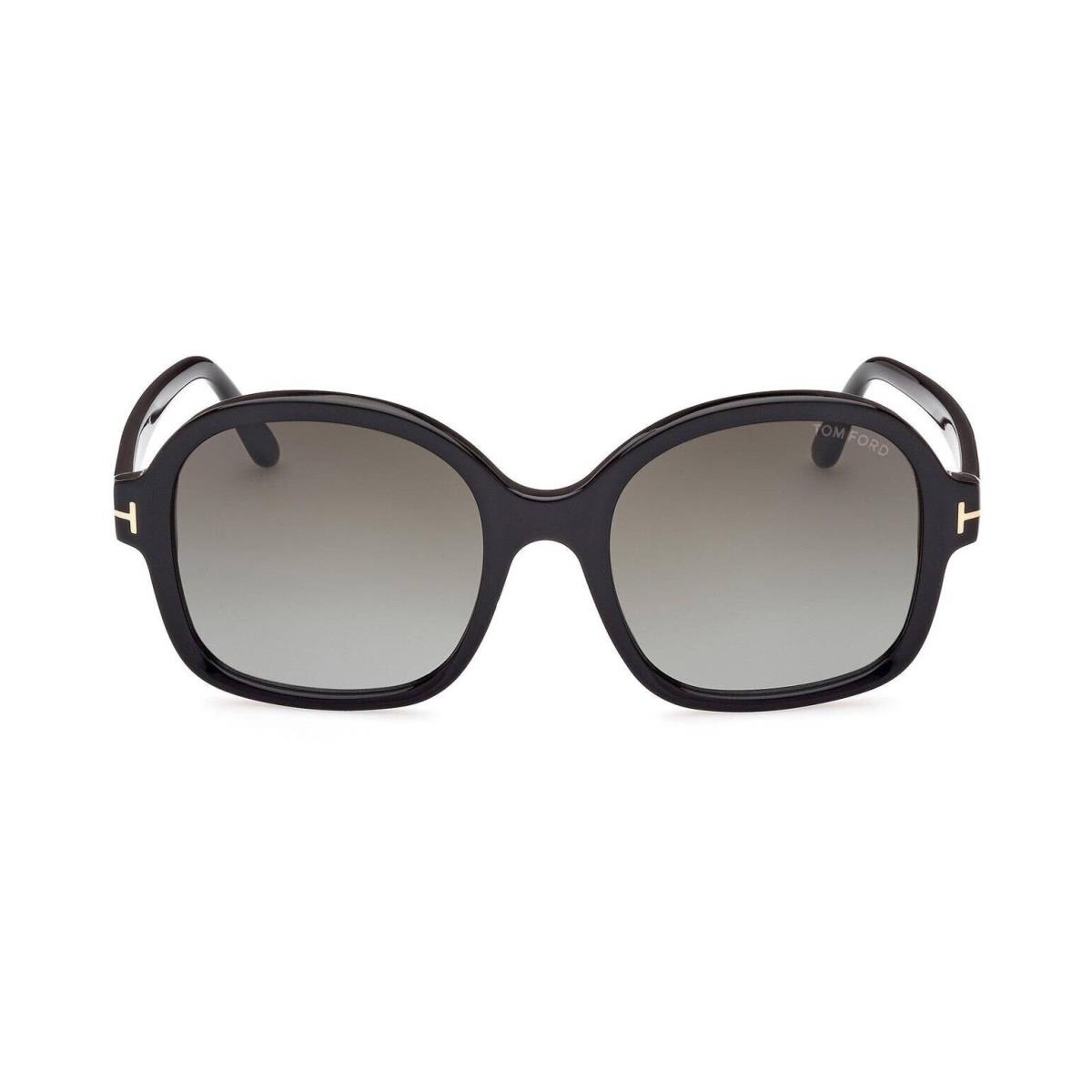 Tom Ford Hanley FT 1034 Shiny Black/dark Grey Shaded 01B Sunglasses