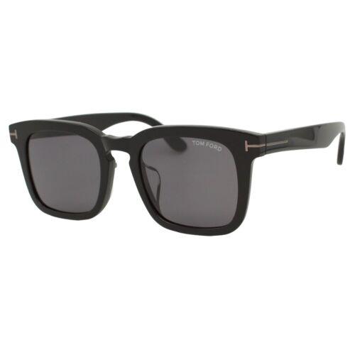 Tom Ford Dax 751-F-N 01A Shiny Black Gray Lens Men`s Sunglasses 53-21-145 W/case