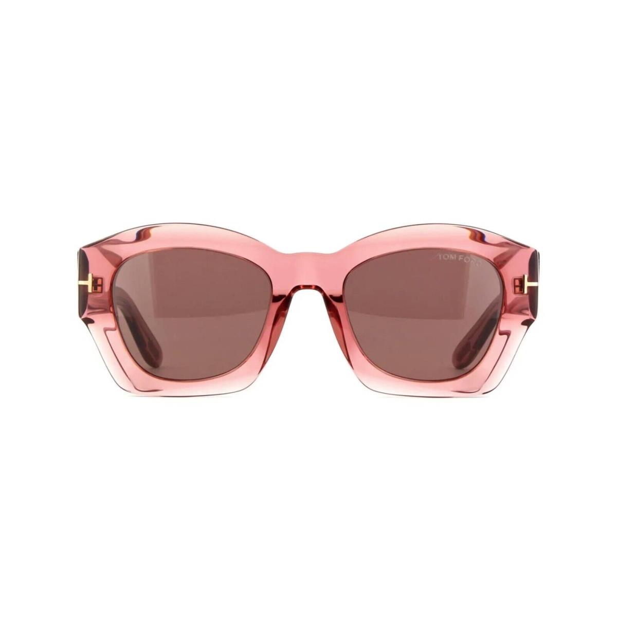 Tom Ford Guilliana FT 1083 Pink Crystal/brown Pink 72E Sunglasses