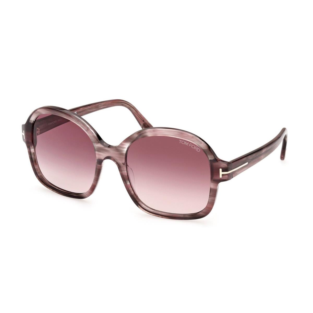 Tom Ford Hanley FT 1034 Shiny Striped Violet/violet Shaded 81Z Sunglasses