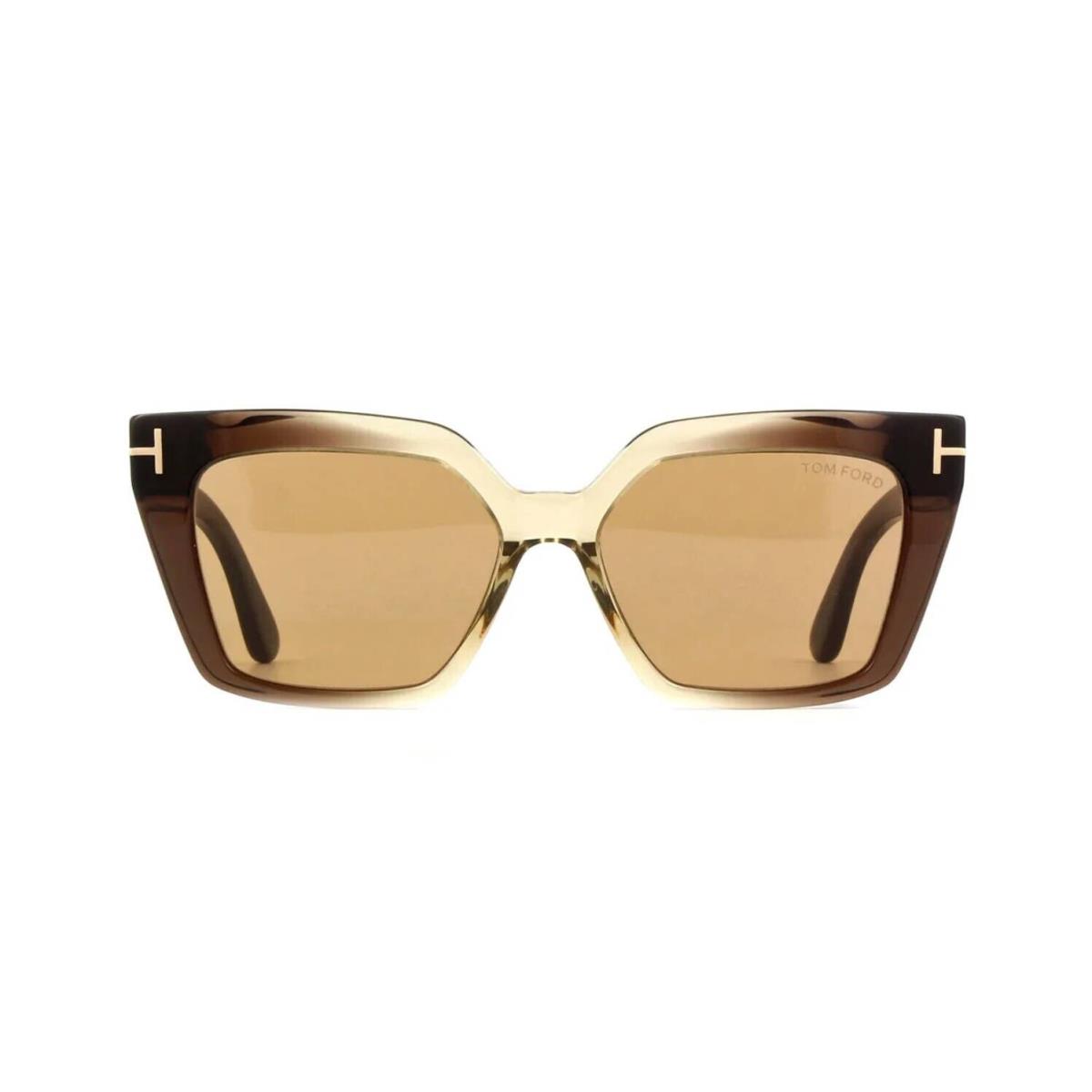 Tom Ford Winona FT 1030 Brown Crystal Shaded/brown 47J Sunglasses