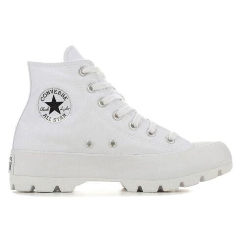 Converse Chuck Taylor Women s Size 8.5 All Star Lugged Leather Platform Sneakers - White