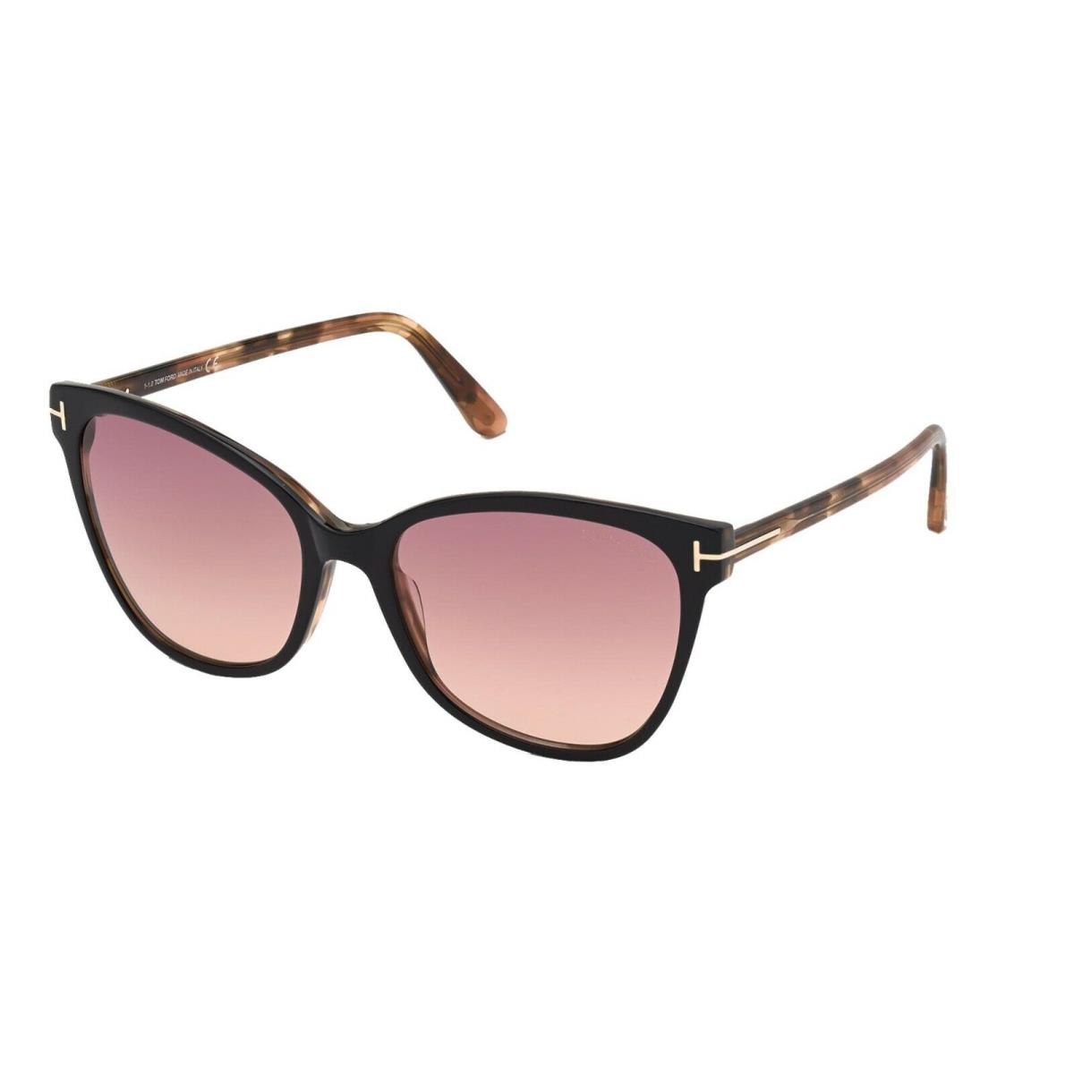 Tom Ford Ani FT 0844 Black Havana/burgundy Shaded 05T Sunglasses