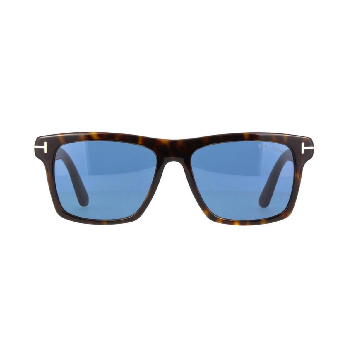 Tom Ford BUCKEY-02 FT 0906 Dark Havana/blue 52V Sunglasses