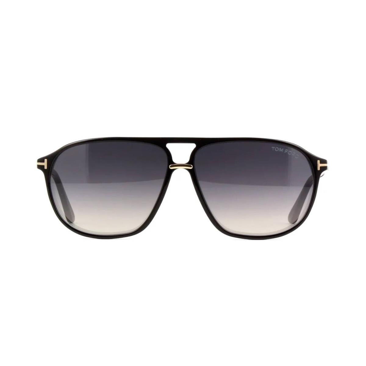 Tom Ford Bruce FT 1026 Shiny Black/dark Grey Shaded 01B Sunglasses