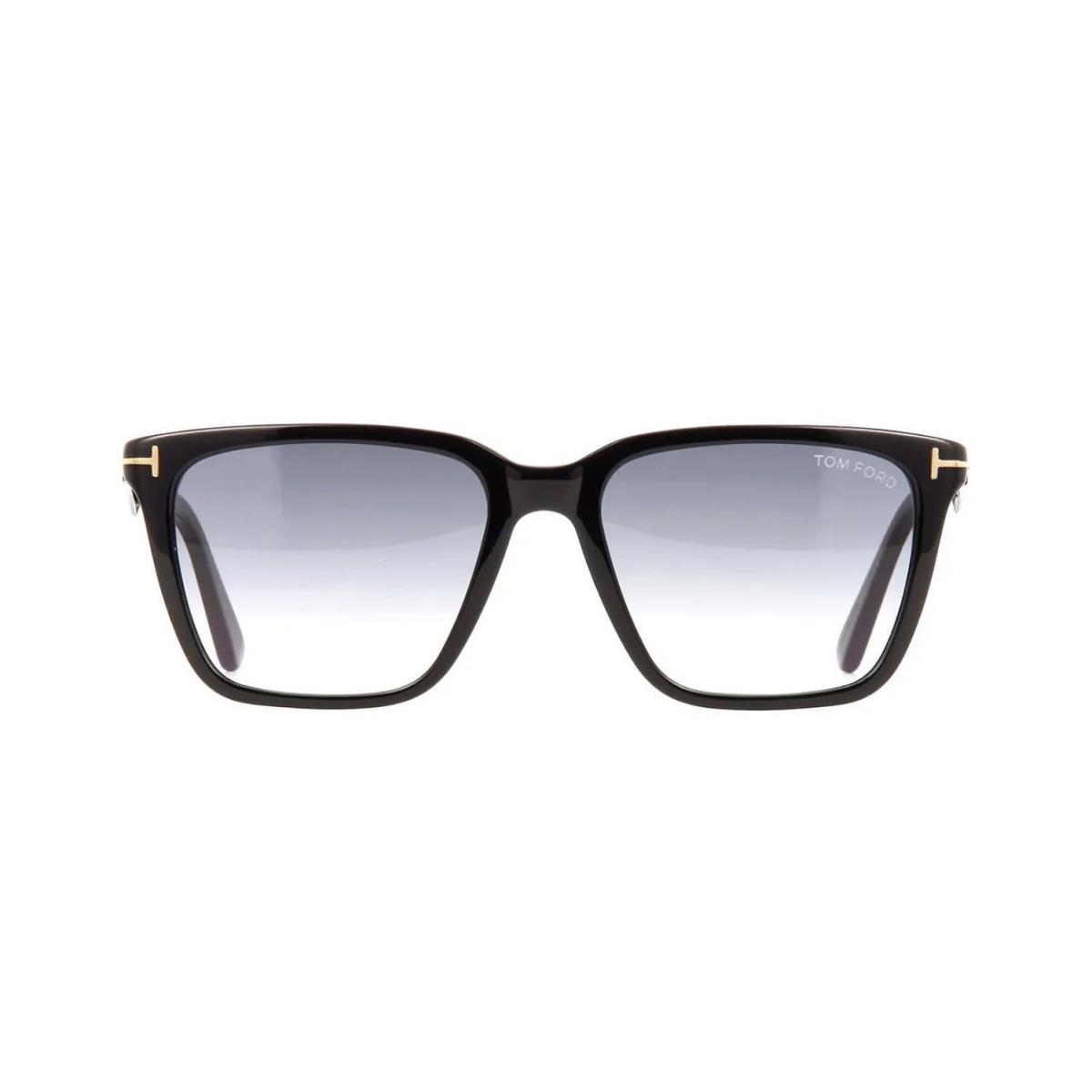 Tom Ford Garrett FT 0862 Shiny Black/grey Blue Shaded 01B Sunglasses