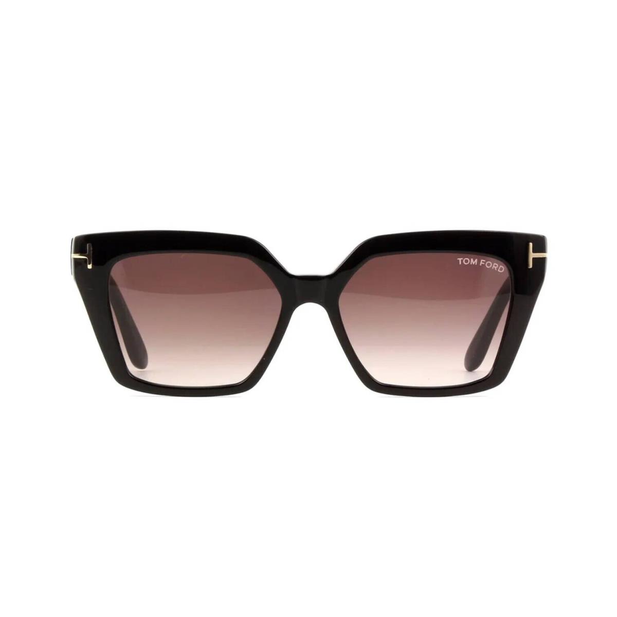 Tom Ford Winona FT 1030 Shiny Black/brown Shaded 01Z Sunglasses