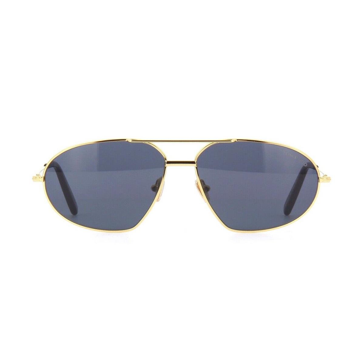 Tom Ford Bradford FT 0771 Gold/blue Grey 30A Sunglasses