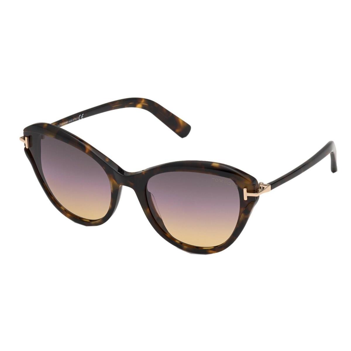 Tom Ford Leigh FT 0850 Havana/grey Rose Shaded 55B Sunglasses