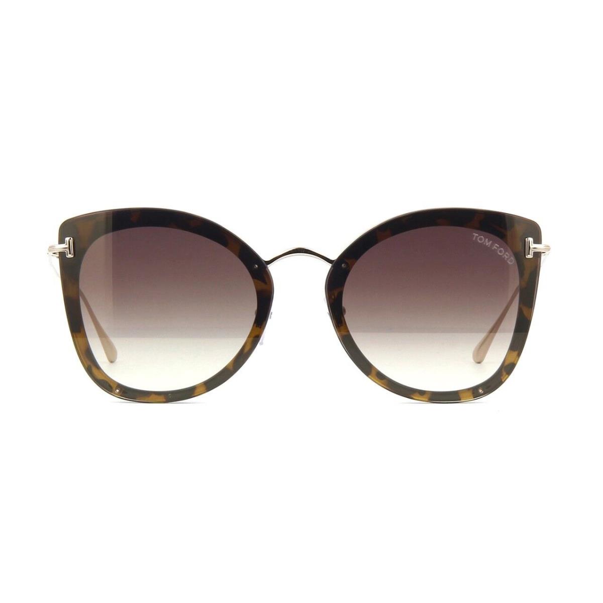 Tom Ford Charlotte FT 0657 Dark Havana/brown Shaded 52G Sunglasses