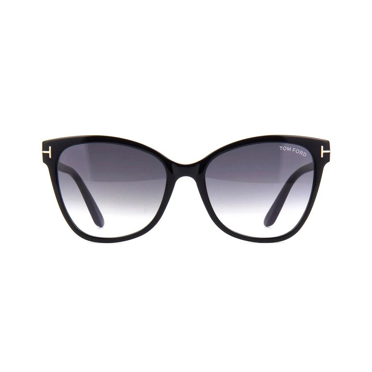 Tom Ford Ani FT 0844 Shiny Black/grey Shaded 01B Sunglasses