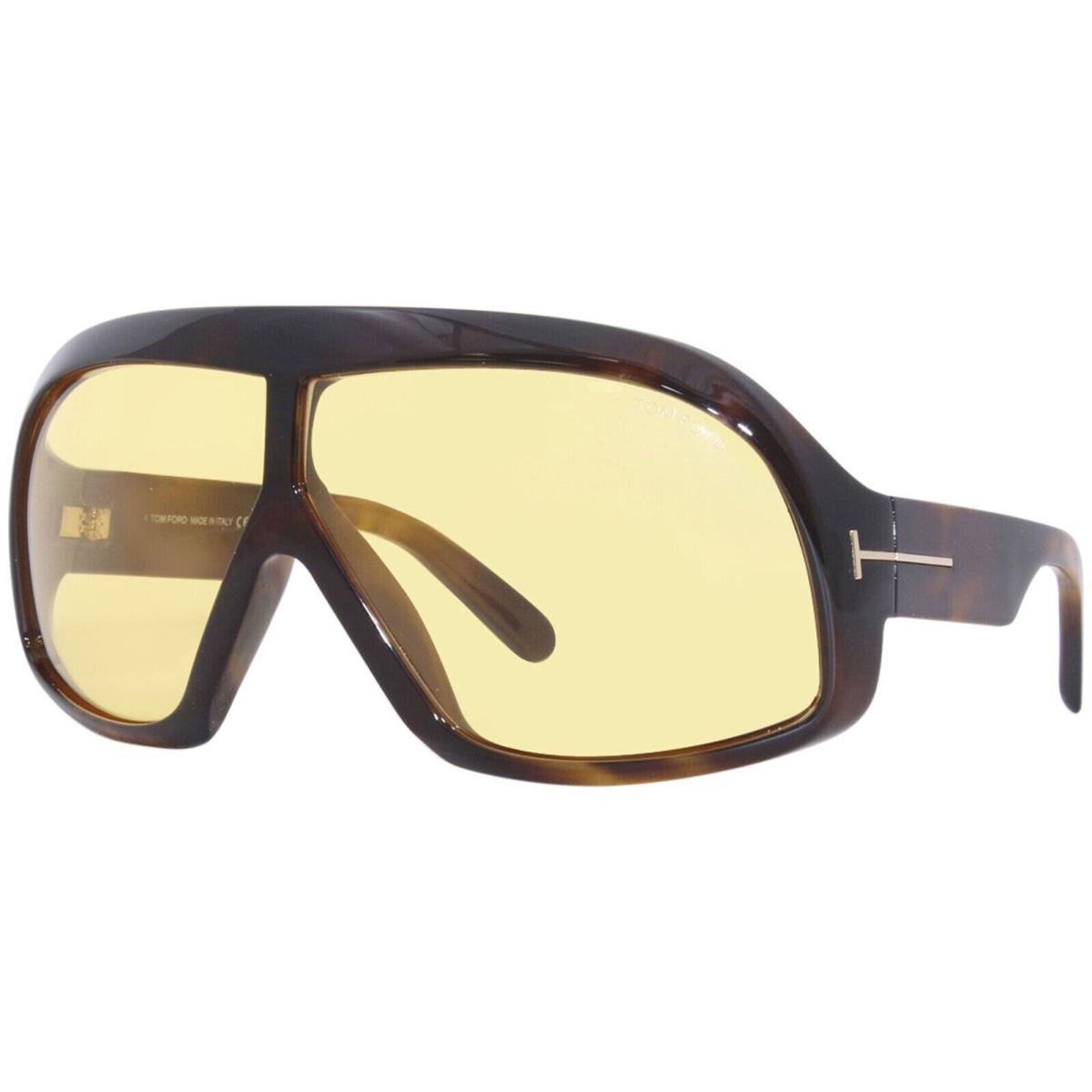 Tom Ford Cassius TF 0965 52E Havana Pilot Yellow Lens Sunglasses