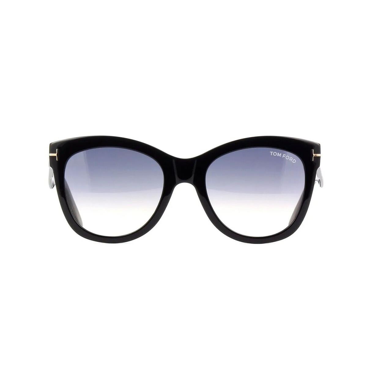 Tom Ford Wallace FT 0870 Shiny Black/grey Shaded 01B Sunglasses