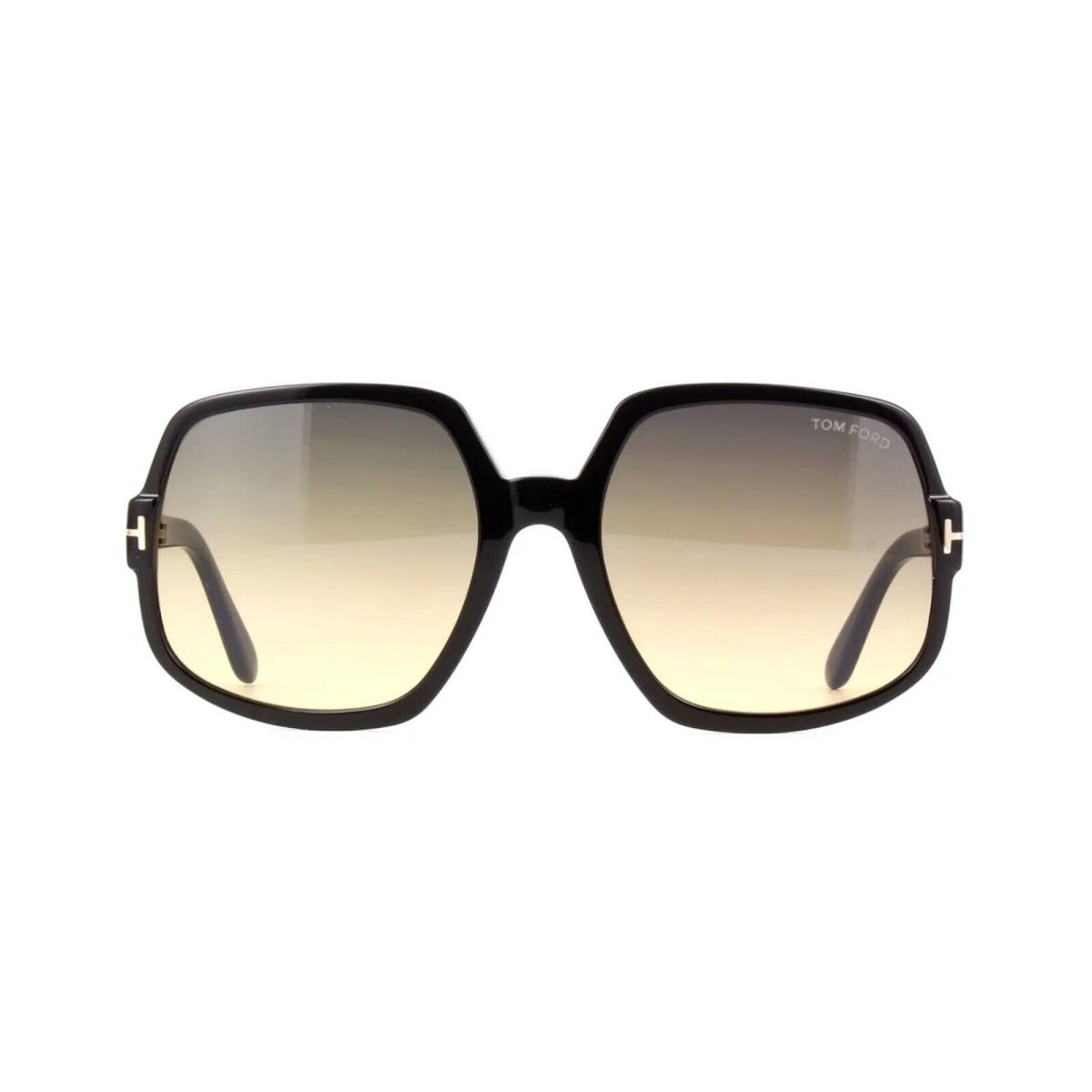 Tom Ford DELPHINE-02 FT 0992 Shiny Black/dark Grey Shaded 01B Sunglasses